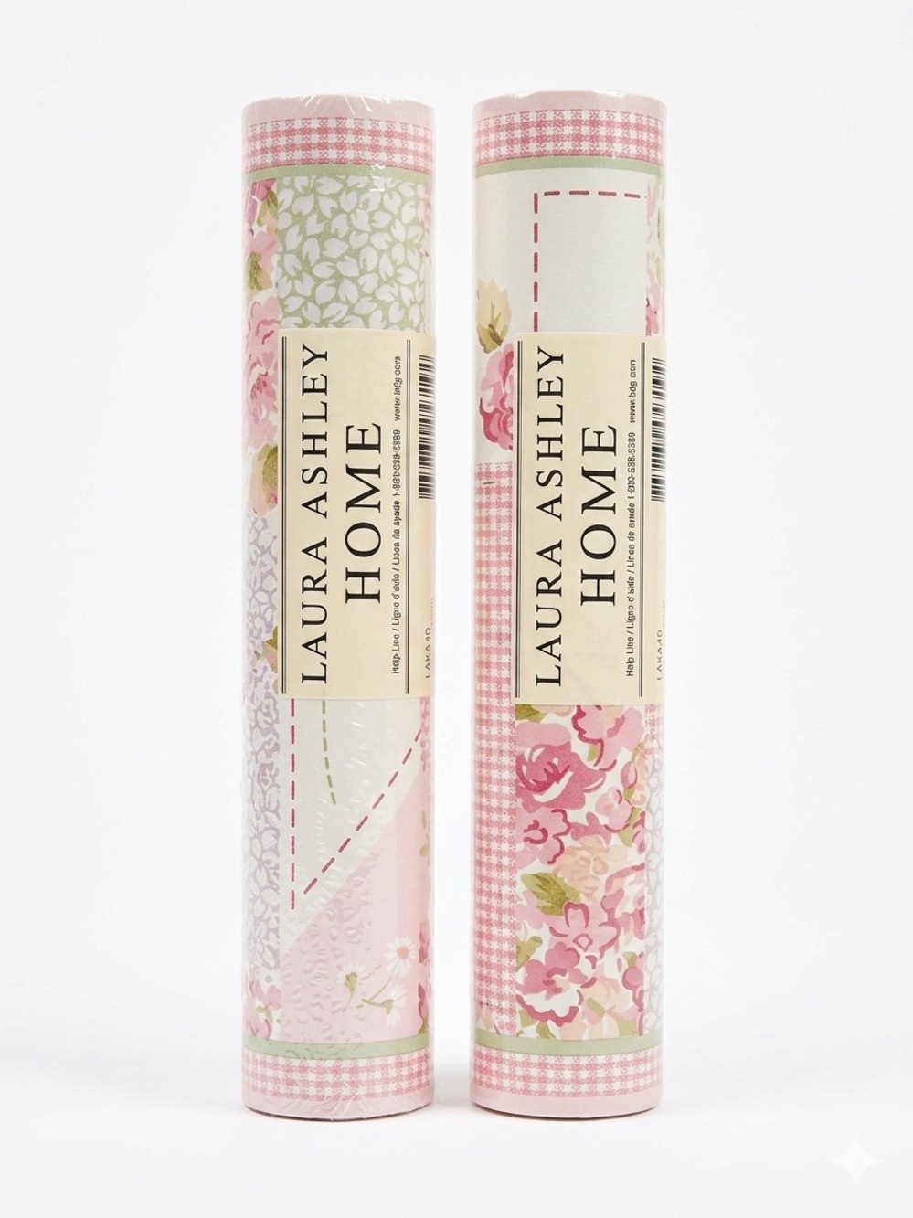 Laura Ashley Home Wallpaper Border 2 Rolls Pink Floral NOS Cottagecore Sealed